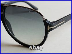 Brand New TOM FORD Men's Designer Matt Black withBlue Gradient Lenses Sunglasses