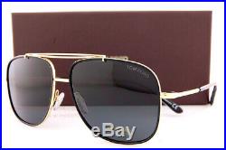Brand New Tom Ford Sunglasses Benton FT 0693 30A Gold Black/Gray For Men