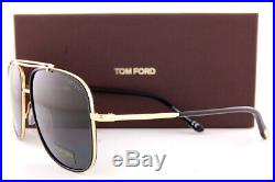 Brand New Tom Ford Sunglasses Benton FT 0693 30A Gold Black/Gray For Men