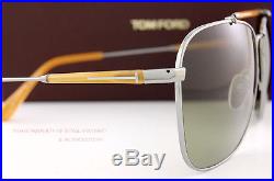 Brand New Tom Ford Sunglasses FT 377 Edward 14N Gunmetal Orange/Green Women Men