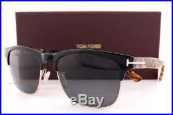 Brand New Tom Ford Sunglasses FT 386 Louis 01D Black Gold Havana/Smoke Polarized