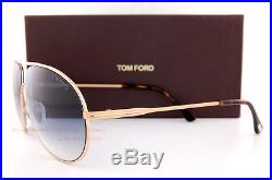 Brand New Tom Ford Sunglasses FT 450 Cliff 28P Gold/Gray Gradient Men Aviator