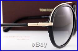 Brand New Tom Ford Sunglasses FT 454 Tamara 01B Black/Gray Gradient Women