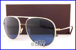 Brand New Tom Ford Sunglasses FT 621/S 28V Gold/Blue For Men Women