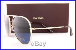 Brand New Tom Ford Sunglasses FT 621/S 28V Gold/Blue For Men Women