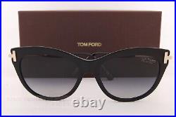 Brand New Tom Ford Sunglasses Kira FT 0821 01D Black/Smoke Polarized For Women