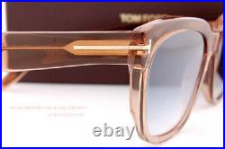 Brand New Tom Ford Sunglasses Rhett FT 0714 45Q Brown/Blue Grey Lenses For Men