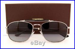 Brand New Tom Ford Sunglasses TF 0339 339 Marlon 14D Silver/Gray Polarized Men