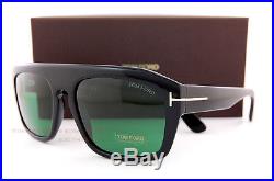 Brand New Tom Ford Sunglasses TF 0470 470 01N Black/Green for Men Women
