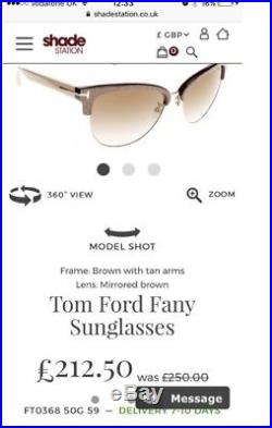 Genuine TOM FORD Fany TF368 Sunglasses Womens