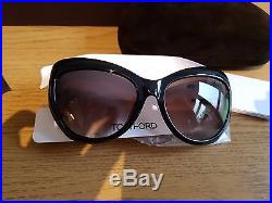 Genuine TOM FORD TF 9284 01F'Bardot' Black Cat Eye Women's Sunglasses