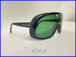 Genuine Tomford Shiny Black Sun Glasses With UV Protection Green Lens FT0471