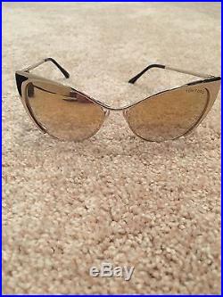 Gold Tom Ford Nastasya Cat-Eye Sunglasses