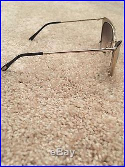 Gold Tom Ford Nastasya Cat-Eye Sunglasses