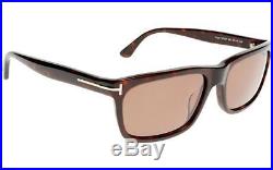 Mens Tom Ford Hugh Sunglasses Dark Havana Frame Brown CAT3 Lens FT0337 56J 55mm