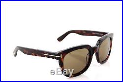 NEW Authentic TOM FORD Campbell Dark Havana Brown Sunglasses TF 198/S 56J FT 198