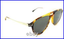NEW Genuine TOM FORD CARLO-02 Light Havana Gold Sunglasses TF 587 FT 0587 55N