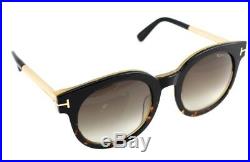 NEW Genuine TOM FORD JANINA Black Gold Havana Sunglasses TF 435 FT 0435 01K