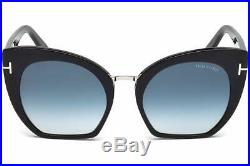 NEW Sunglasses Tom Ford FT 0553 Samantha 02 01W shiny black / gradient blue