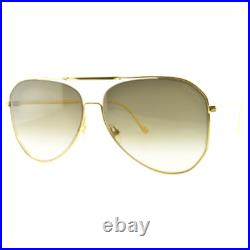 NEW! TOM FORD CHARLES-02 TF853 30B 60-13-145 Gold Aviator Full Rim Sunglasses