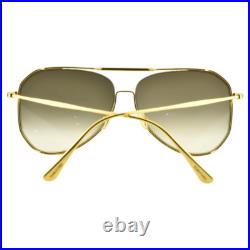 NEW! TOM FORD CHARLES-02 TF853 30B 60-13-145 Gold Aviator Full Rim Sunglasses