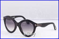 NEW TOM FORD FT0359 Chiara Sunglasses Black TF 359 01B 55-22-140mm Authentic