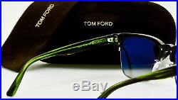 NEW TOM FORD LOUIS TF386 48K Brown withGreen Havana Frame Brown Gradient 55mm Lens