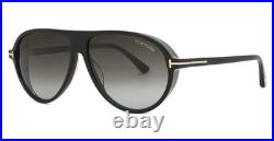 NEW TOM FORD MARCUS TF1023 01B SHINY BLACK WithGREY GRADIENT LENS SUNGLASSES 60-13