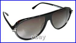 NEW TOM FORD MARCUS TF1023 01B SHINY BLACK WithGREY GRADIENT LENS SUNGLASSES 60-13