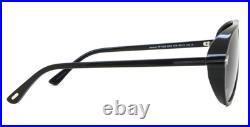 NEW TOM FORD MARCUS TF1023 01B SHINY BLACK WithGREY GRADIENT LENS SUNGLASSES 60-13