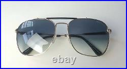 NEW TOM FORD TF 377 28W EDWARD GOLD GRADIENT SUNGLASSES WithCASE 60-17