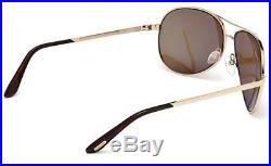 NEW Tom Ford Charles FT0035 28H Rose Gold Polarized Shades Aviator Sunglasses