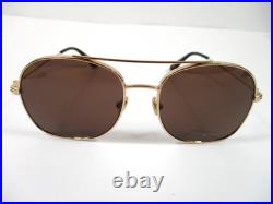 NEW Tom Ford Delilah FT 758 Navigator Aviator Rose Gold Sunglasses With Case