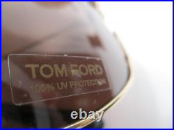 NEW Tom Ford Delilah FT 758 Navigator Aviator Rose Gold Sunglasses With Case