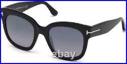 NEW Tom Ford FT 0613 Sunglasses 01C Shiny Black / Smoke Mirror 100% AUTHENTIC