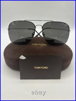 NEW Tom Ford FT 0883 Sunglasses 12A Mackenzie Shiny Dark Ruthenium AUTHENTIC