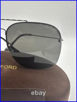 NEW Tom Ford FT 0883 Sunglasses 12A Mackenzie Shiny Dark Ruthenium AUTHENTIC