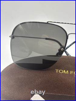 NEW Tom Ford FT 0883 Sunglasses 12A Mackenzie Shiny Dark Ruthenium AUTHENTIC