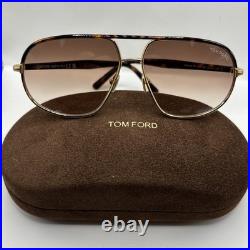 NEW Tom Ford FT 1019 Sunglasses 30F Shiny Pale Gold Dark Havana 100% AUTHENTIC