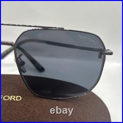 NEW Tom Ford FT 1249K Sunglasses 08A Shiny Gunmetal 100% AUTHENTIC