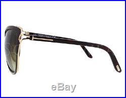 NEW Tom Ford FT0322-28F TF 322 Celia Dark Brown Green Gradient Sunglasses