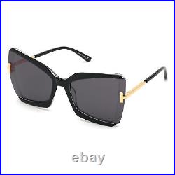 NEW Tom Ford FT0766-03A Black Gold Sunglasses