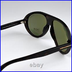 NEW Tom Ford FT0988/S CAMILLO-02 52N Dark Havana Green Pilot Unisex Sunglasses