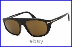 NEW Tom Ford FT1002-01J shiny black Sunglasses