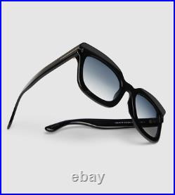 NEW Tom Ford LEIGH-02 FT1115-01B Shiny Black Sunglasses