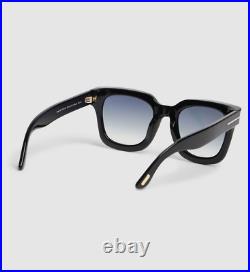 NEW Tom Ford LEIGH-02 FT1115-01B Shiny Black Sunglasses