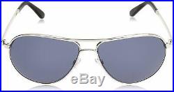 NEW Tom Ford Marko Sunglasses TF 0144 18V 58mm Silver / Blue Lens FT0144