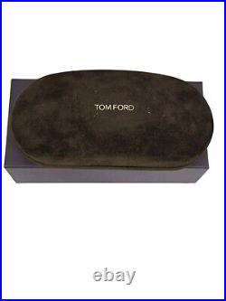 NEW Tom Ford REX FT1001-52F 57MM Oval Sunglasses. Dark Havana $578