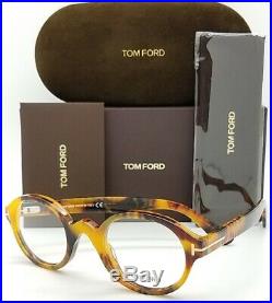 NEW Tom Ford RX Glasses Frame Light Tortoise TF5490 056 46 AUTHENTIC Round Small