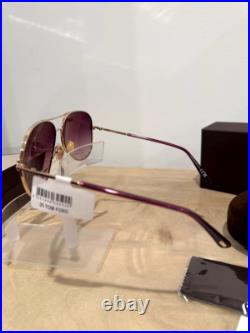 NEW Tom Ford Sunglasses Clark FT823 28U 59mm Rose Gold Pink Gradient Bordeaux NEW Tom Ford Sunglasses Clark FT823 28U 59mm Rose Gold Pink Gradient Bordeaux